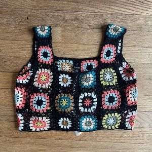 Crochet Knit Top